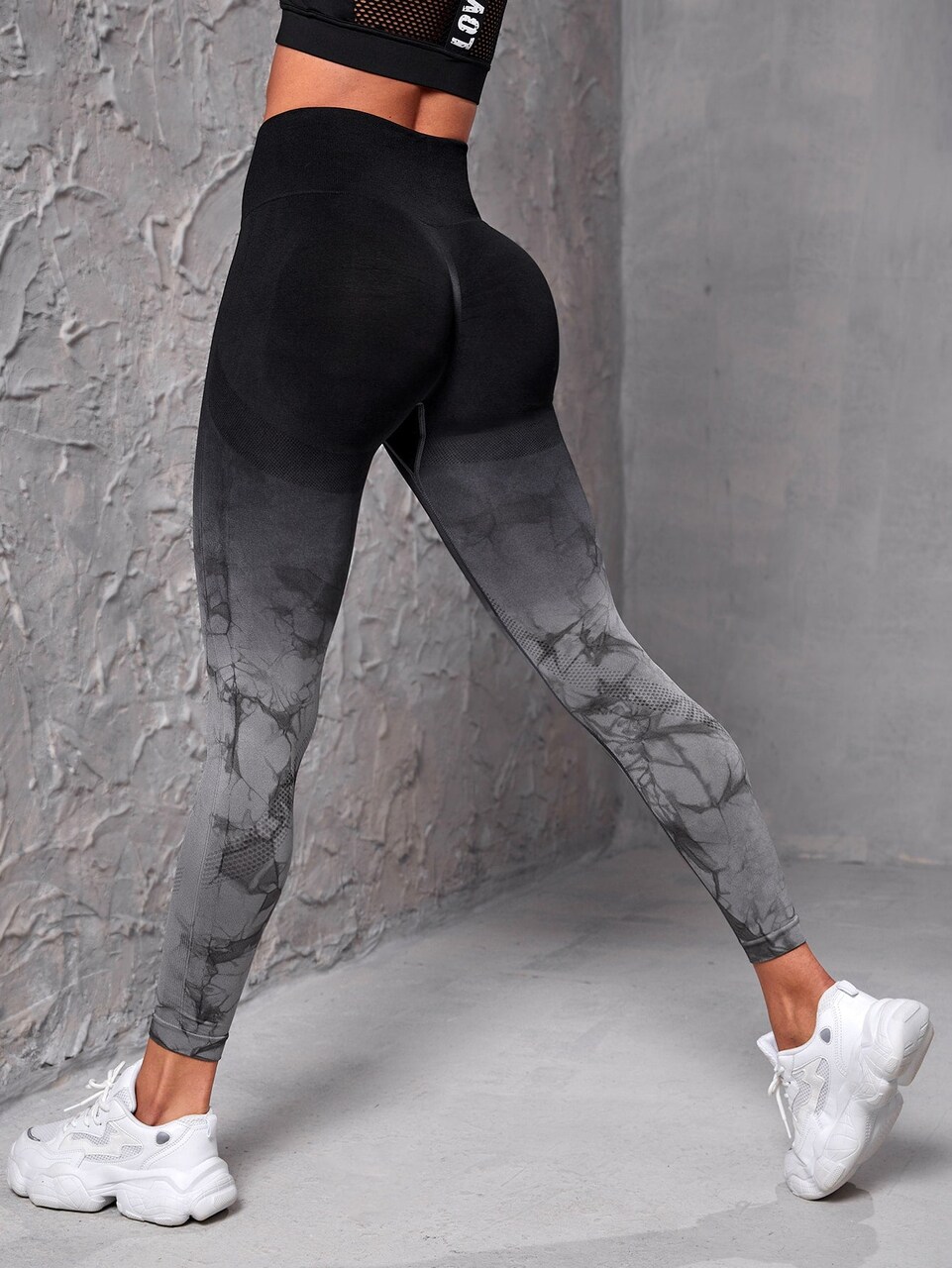 Yoga Trendy Tie Dye Tummy Control Sports Leggings